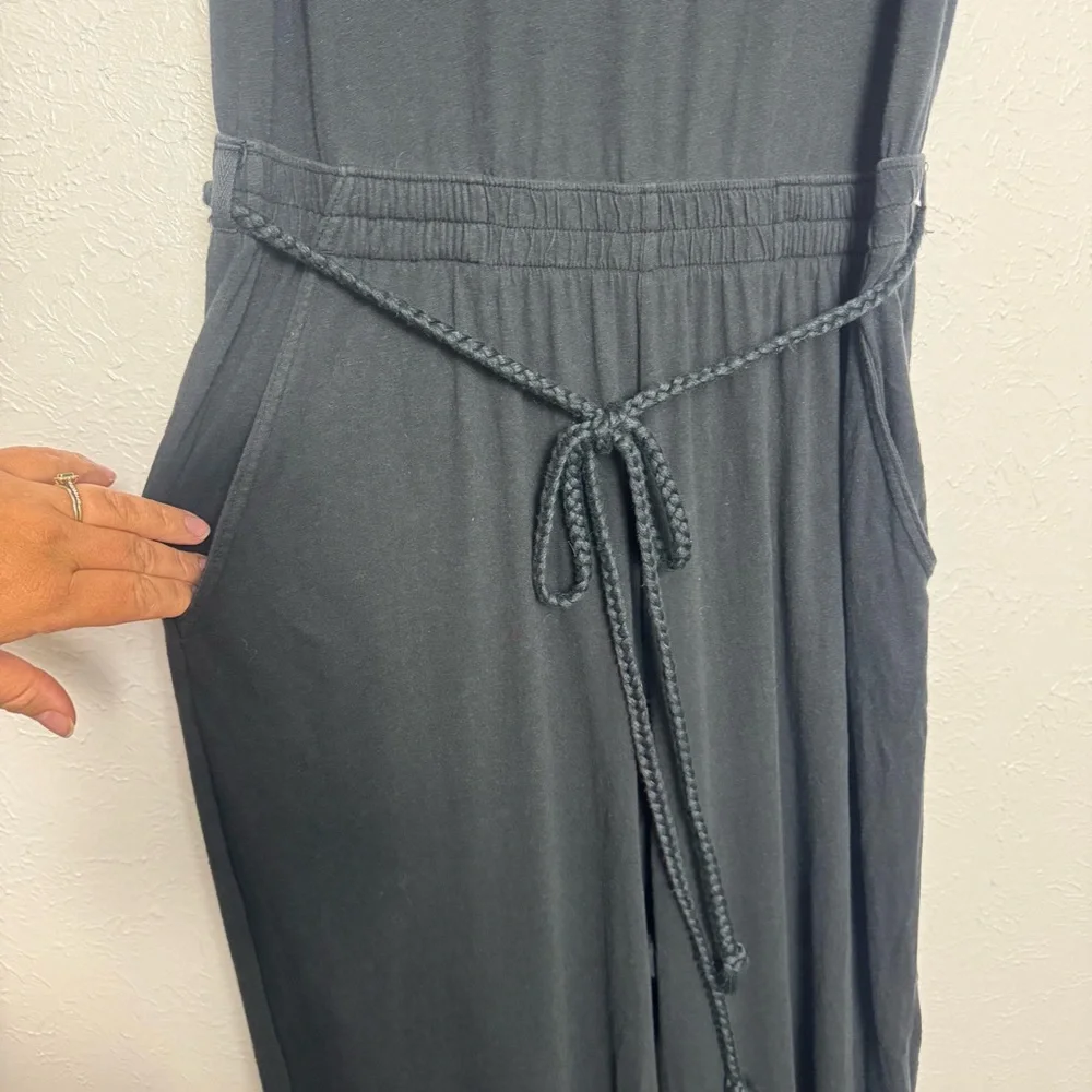 Pact French Black Organic Cotton Linen Jumpsuit - Picture 7 of 13